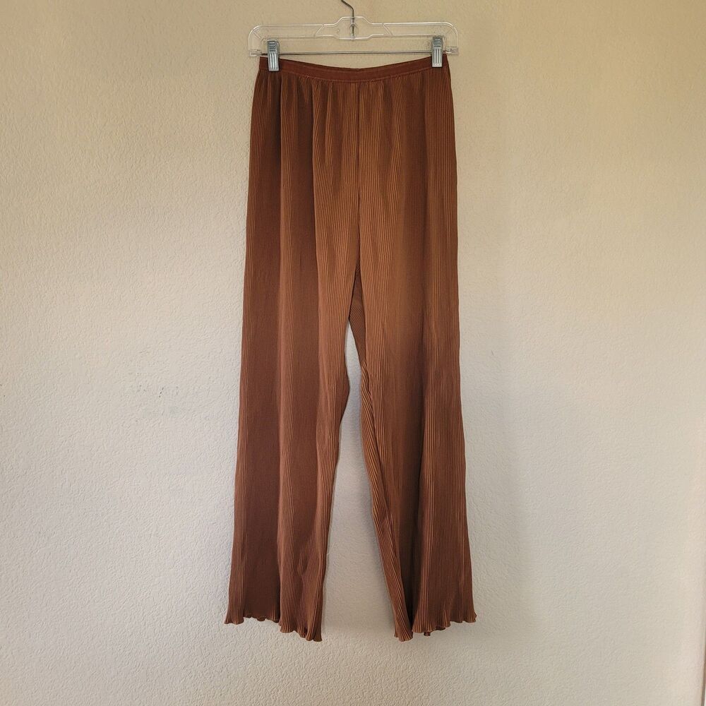 ADAM ET ROPE Womens F One Size Plisse Pants Pull On Avant Garde Casual Pleated